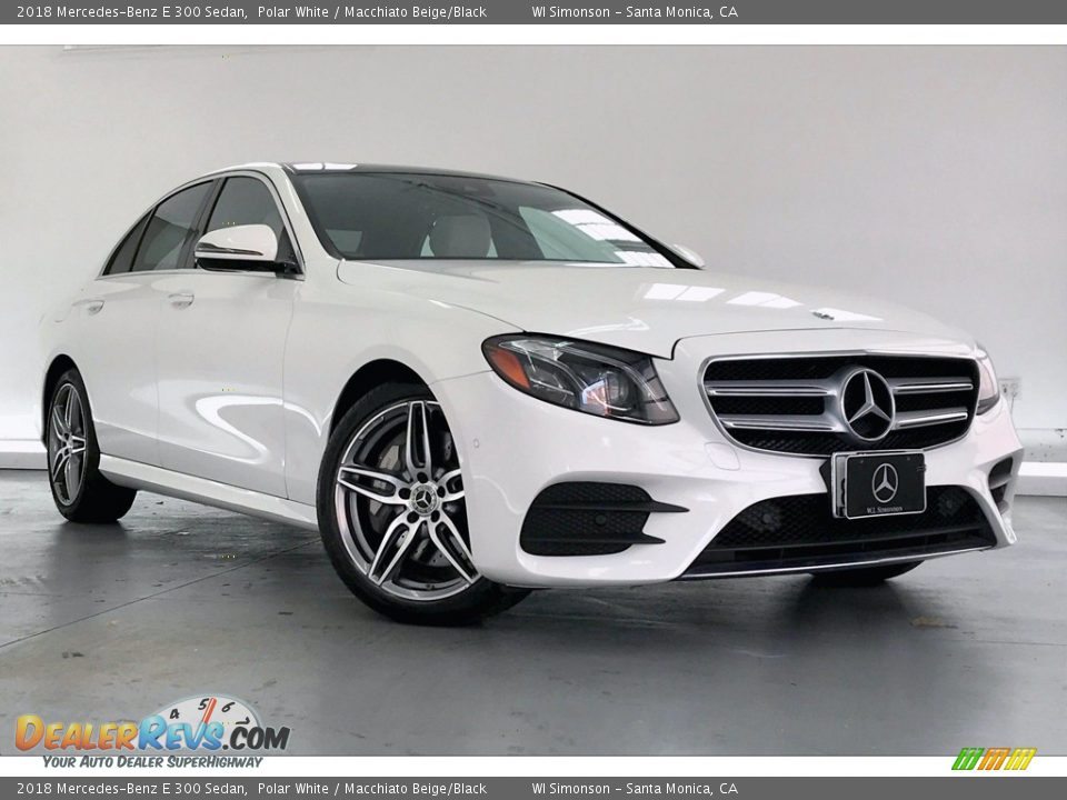 2018 Mercedes-Benz E 300 Sedan Polar White / Macchiato Beige/Black Photo #34