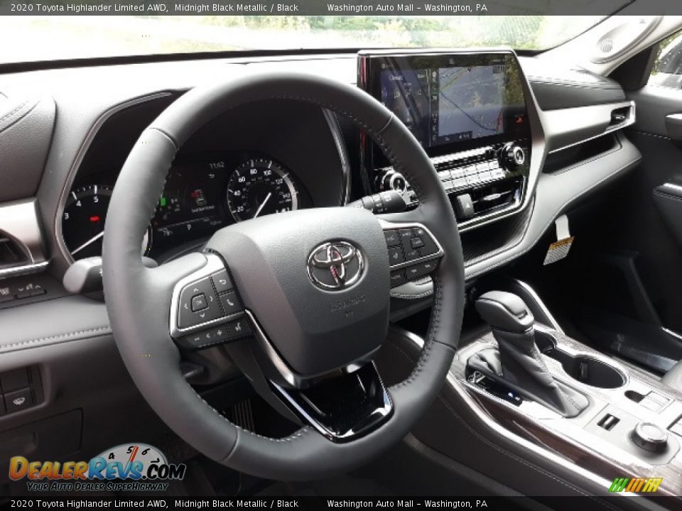 2020 Toyota Highlander Limited AWD Midnight Black Metallic / Black Photo #3