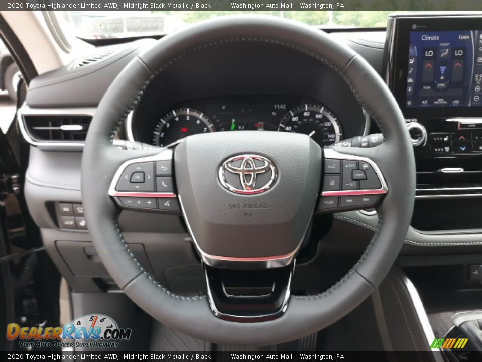 2020 Toyota Highlander Limited AWD Midnight Black Metallic / Black Photo #4