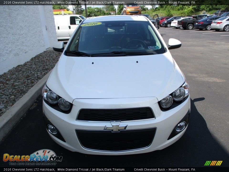 2016 Chevrolet Sonic LTZ Hatchback White Diamond Tricoat / Jet Black/Dark Titanium Photo #10