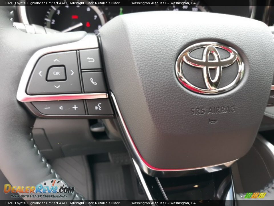 2020 Toyota Highlander Limited AWD Midnight Black Metallic / Black Photo #5
