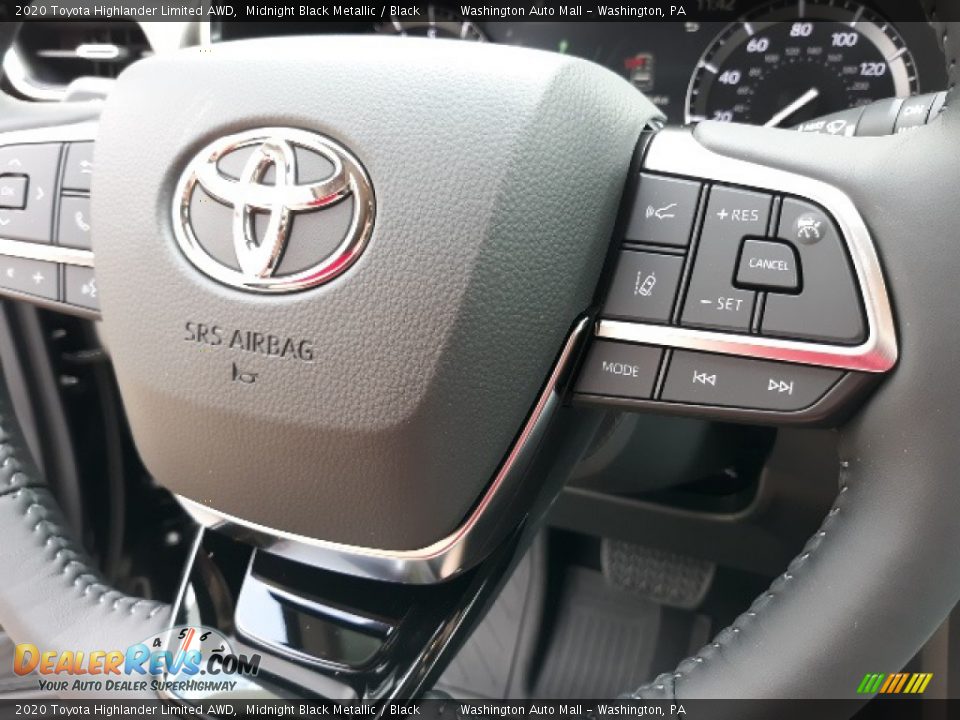 2020 Toyota Highlander Limited AWD Midnight Black Metallic / Black Photo #6