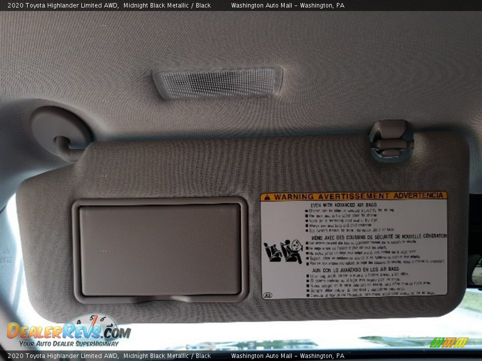 2020 Toyota Highlander Limited AWD Midnight Black Metallic / Black Photo #20