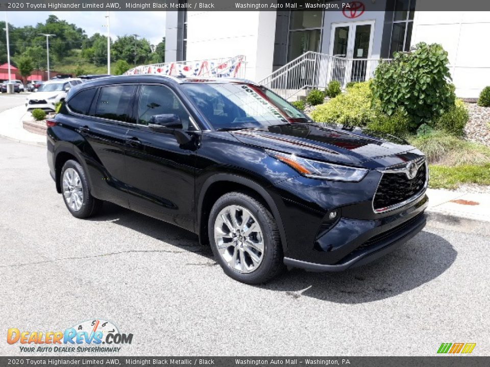 2020 Toyota Highlander Limited AWD Midnight Black Metallic / Black Photo #34