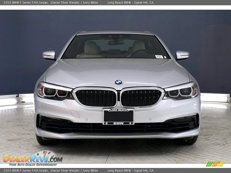 2020 BMW 5 Series 540i Sedan Glacier Silver Metallic / Ivory White Photo #2
