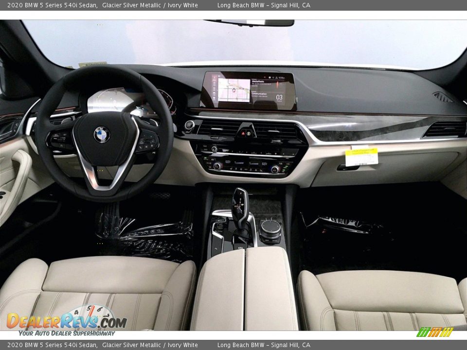 Ivory White Interior - 2020 BMW 5 Series 540i Sedan Photo #5