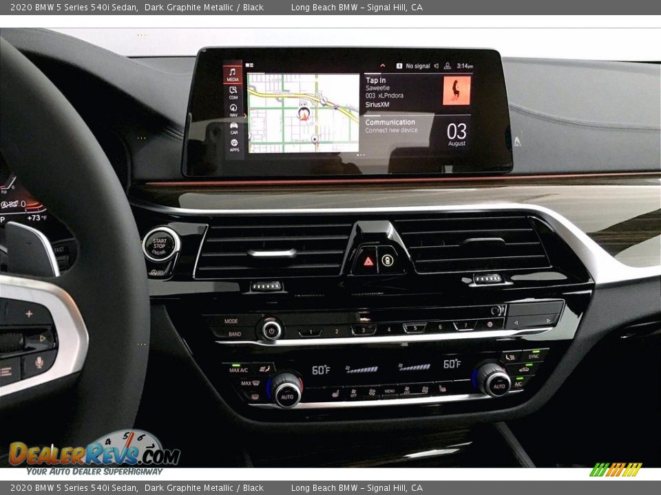2020 BMW 5 Series 540i Sedan Dark Graphite Metallic / Black Photo #6