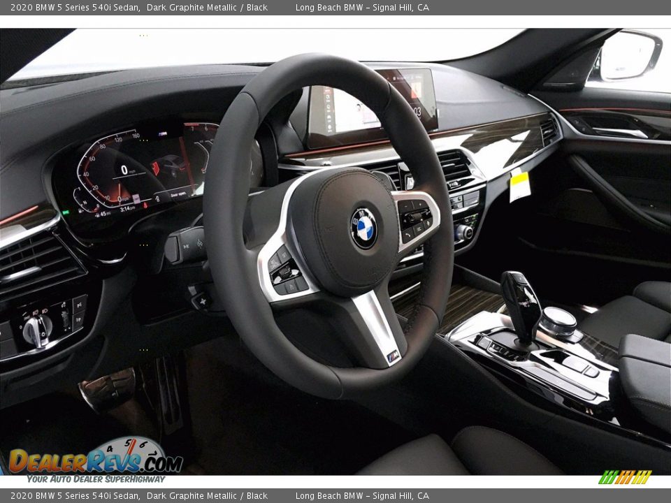 2020 BMW 5 Series 540i Sedan Dark Graphite Metallic / Black Photo #7