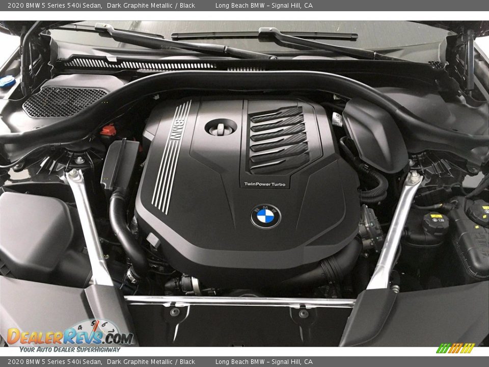 2020 BMW 5 Series 540i Sedan Dark Graphite Metallic / Black Photo #10