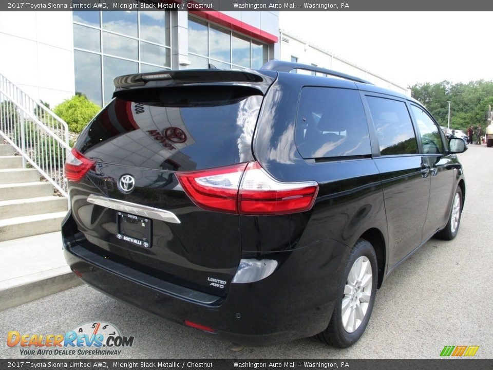 2017 Toyota Sienna Limited AWD Midnight Black Metallic / Chestnut Photo #3