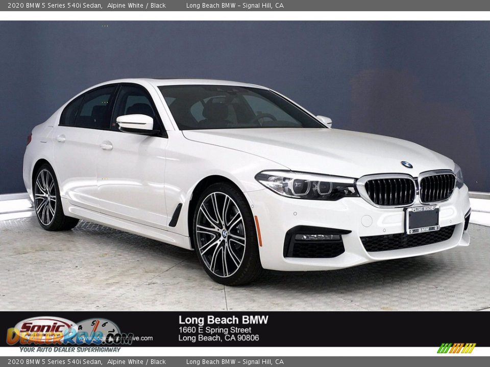 2020 BMW 5 Series 540i Sedan Alpine White / Black Photo #1