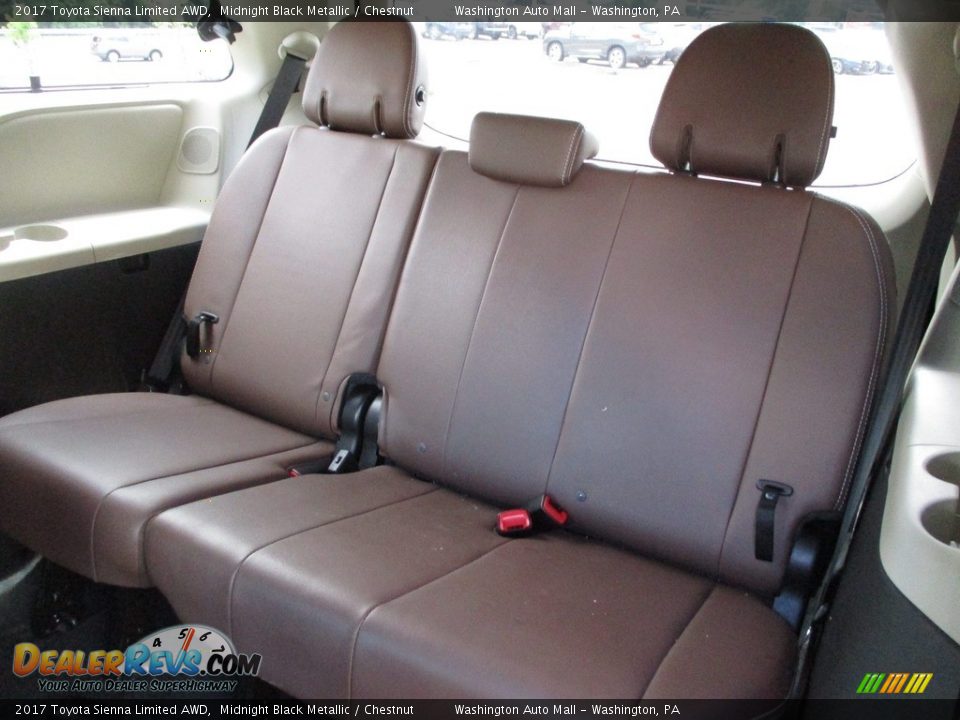 2017 Toyota Sienna Limited AWD Midnight Black Metallic / Chestnut Photo #15