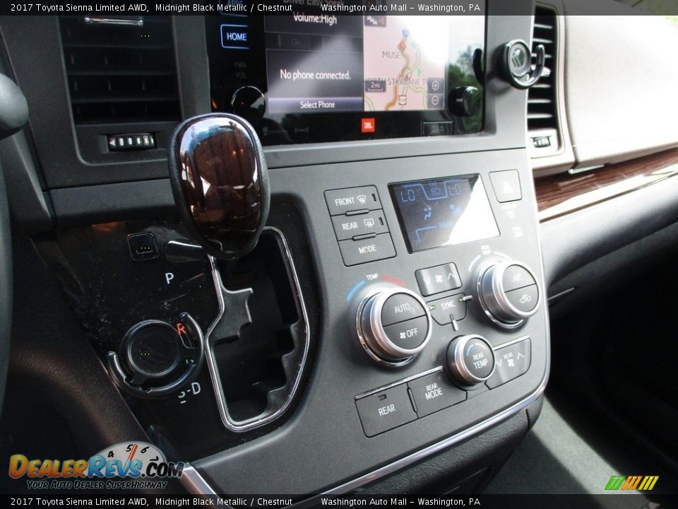 2017 Toyota Sienna Limited AWD Midnight Black Metallic / Chestnut Photo #18