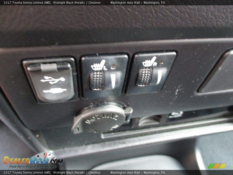 2017 Toyota Sienna Limited AWD Midnight Black Metallic / Chestnut Photo #21