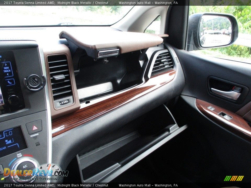 2017 Toyota Sienna Limited AWD Midnight Black Metallic / Chestnut Photo #23