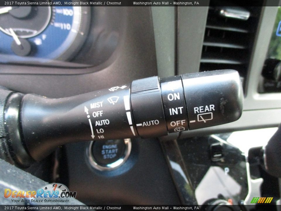 2017 Toyota Sienna Limited AWD Midnight Black Metallic / Chestnut Photo #27