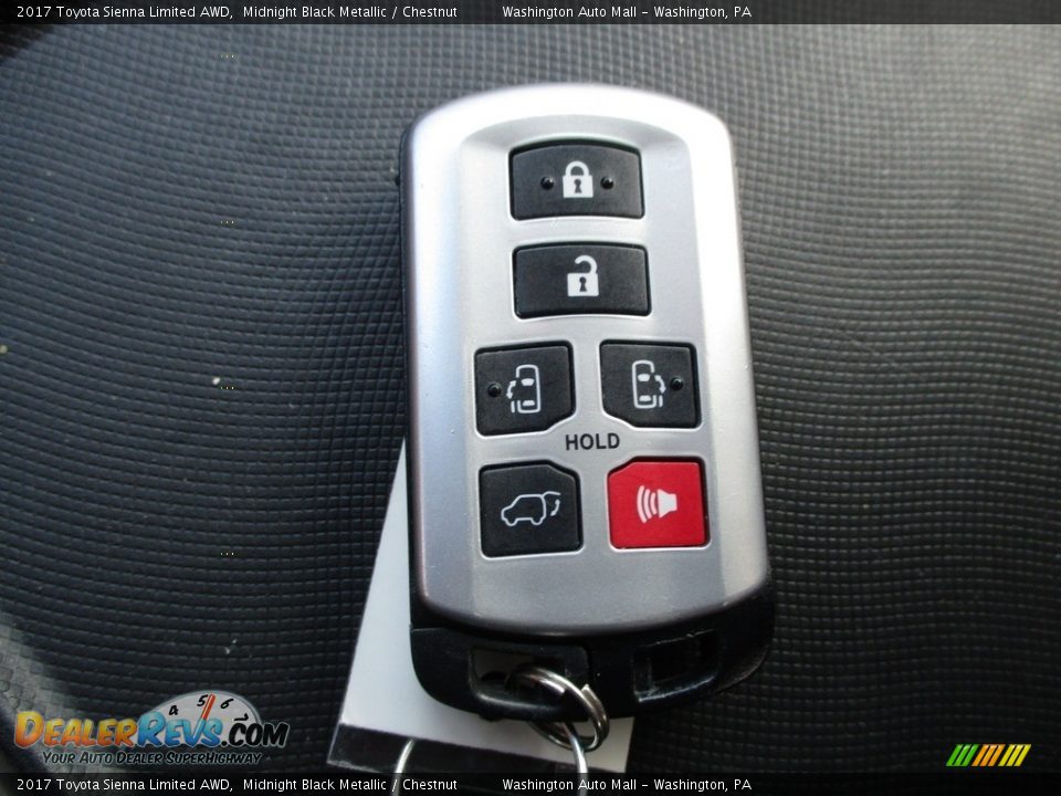 2017 Toyota Sienna Limited AWD Midnight Black Metallic / Chestnut Photo #28