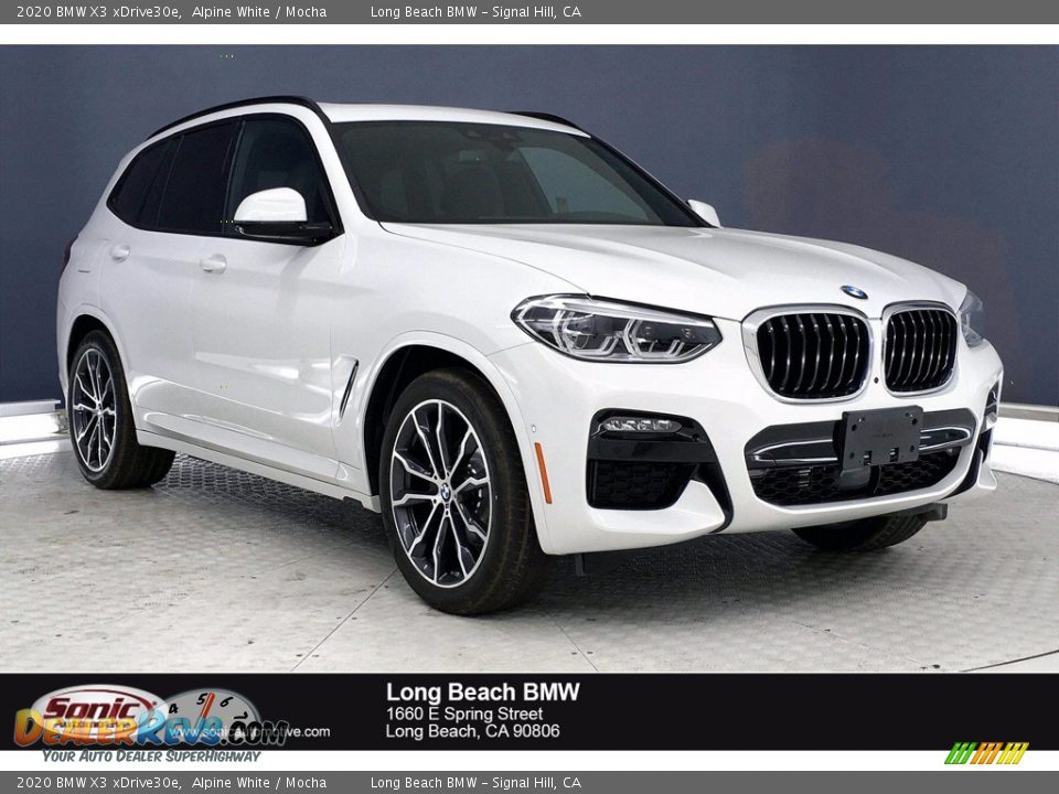 2020 BMW X3 xDrive30e Alpine White / Mocha Photo #1