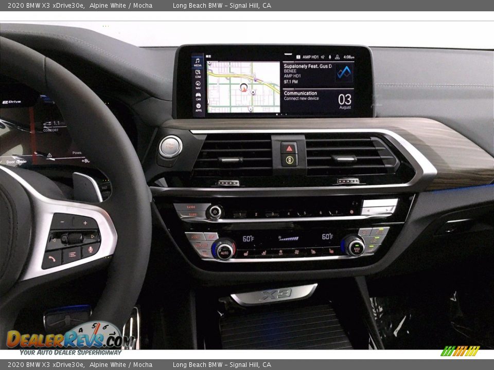 2020 BMW X3 xDrive30e Alpine White / Mocha Photo #6