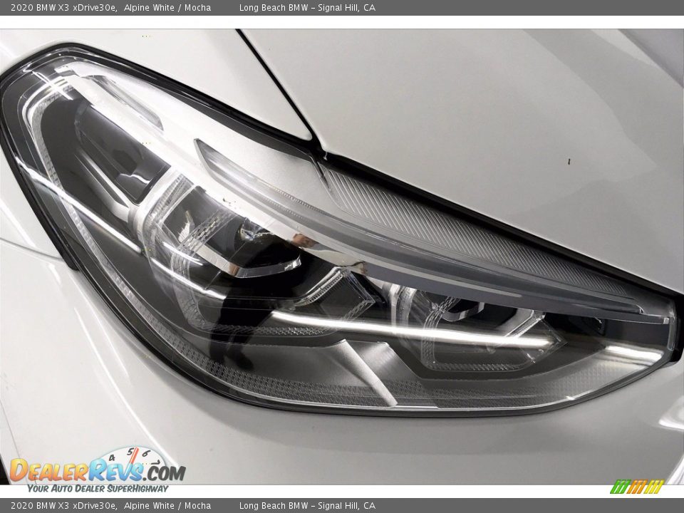 2020 BMW X3 xDrive30e Alpine White / Mocha Photo #14