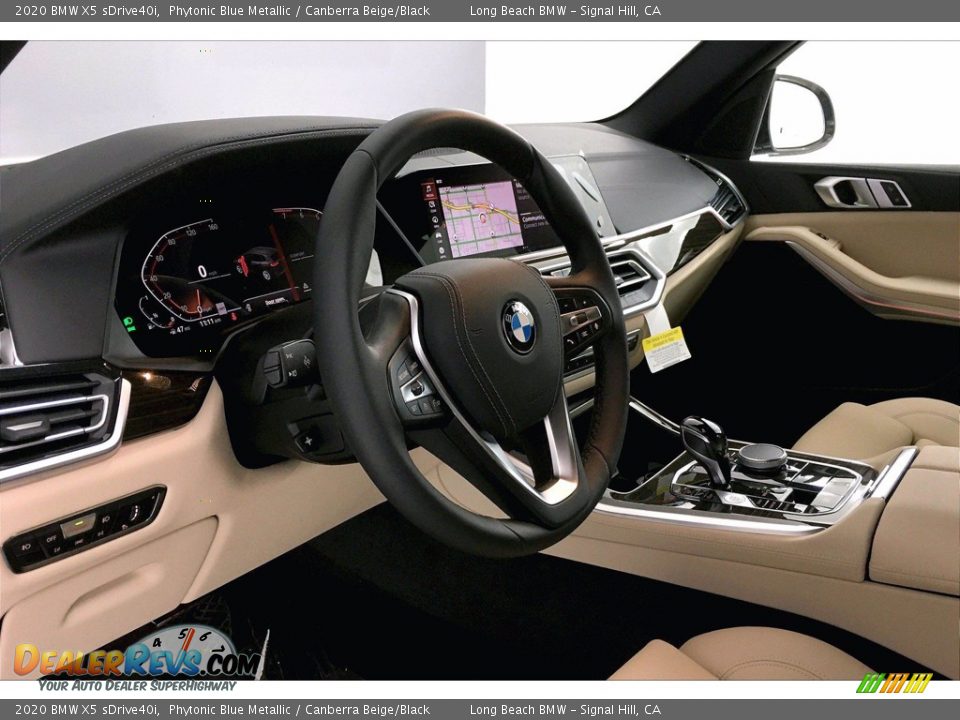 2020 BMW X5 sDrive40i Phytonic Blue Metallic / Canberra Beige/Black Photo #7