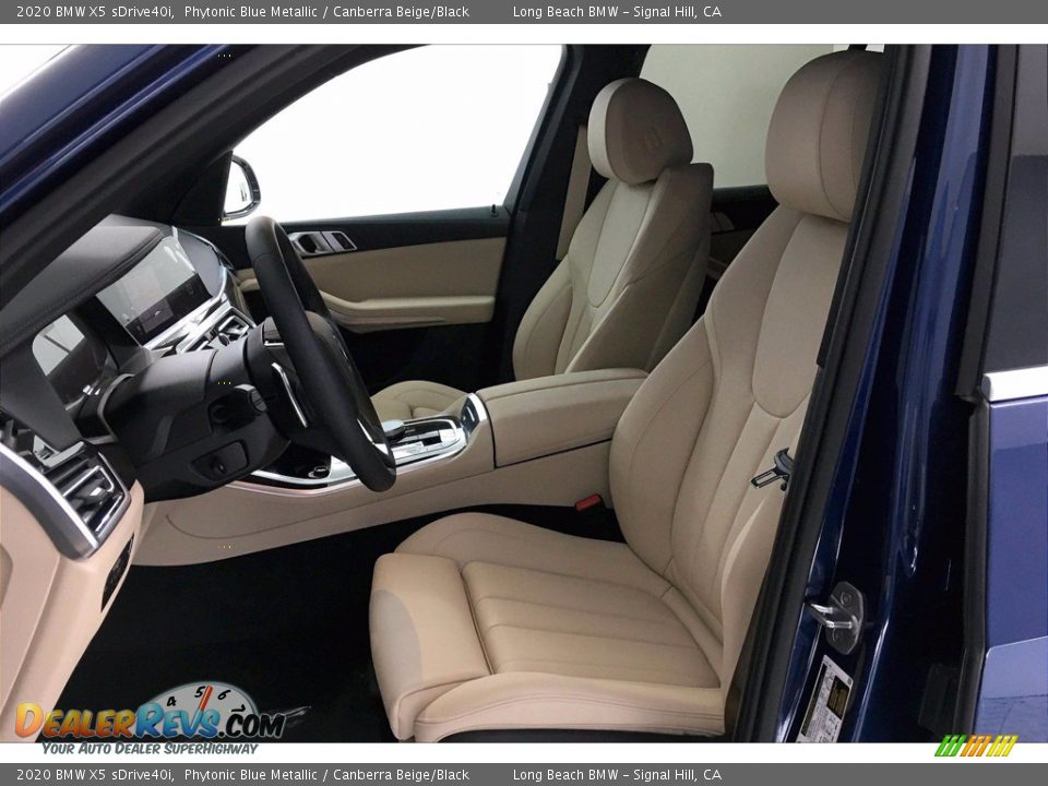 2020 BMW X5 sDrive40i Phytonic Blue Metallic / Canberra Beige/Black Photo #9