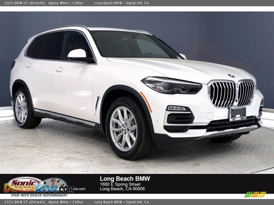 2020 BMW X5 sDrive40i Alpine White / Coffee Photo #1