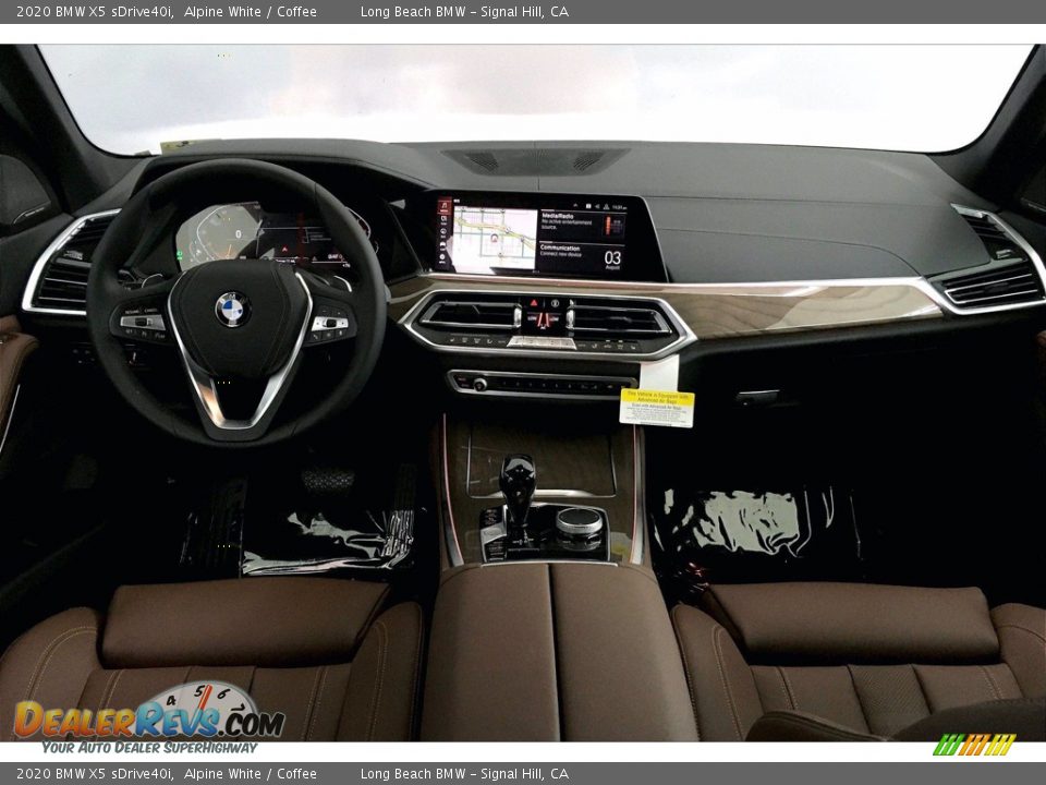 2020 BMW X5 sDrive40i Alpine White / Coffee Photo #5