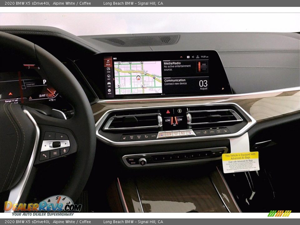 2020 BMW X5 sDrive40i Alpine White / Coffee Photo #6