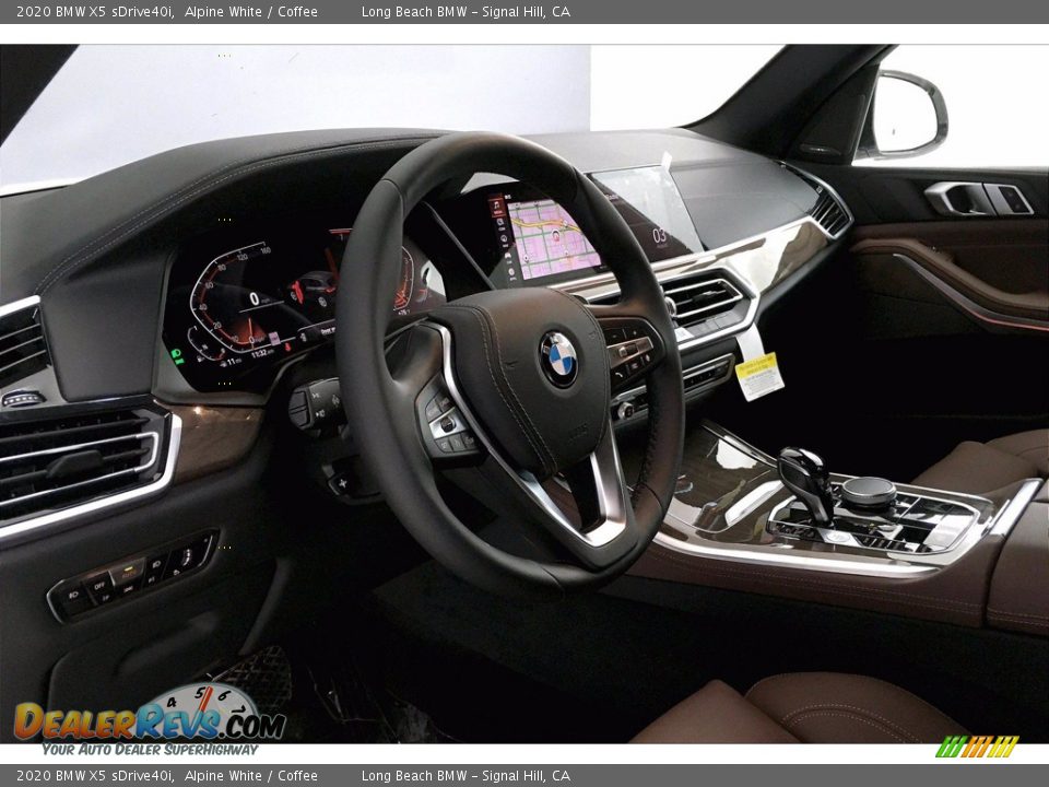 2020 BMW X5 sDrive40i Alpine White / Coffee Photo #7