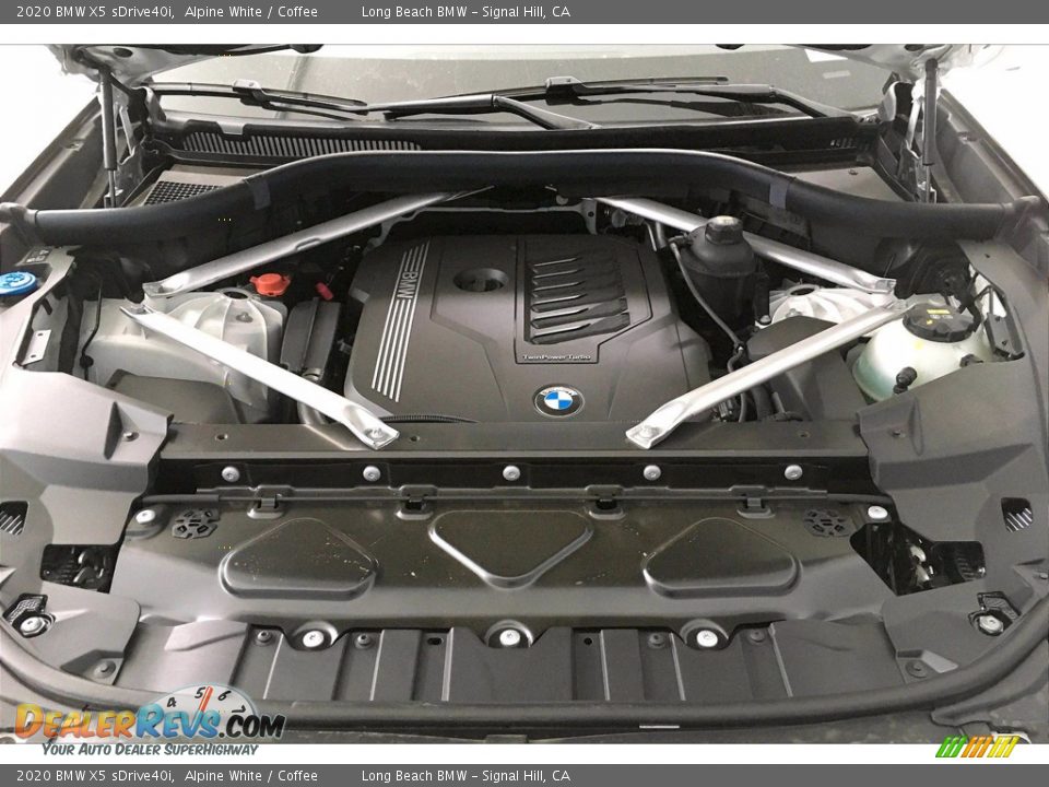 2020 BMW X5 sDrive40i Alpine White / Coffee Photo #10