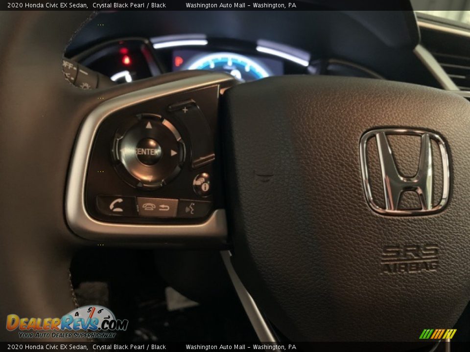 2020 Honda Civic EX Sedan Crystal Black Pearl / Black Photo #6