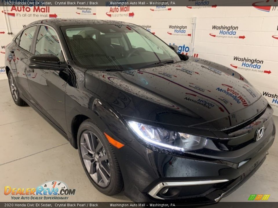 2020 Honda Civic EX Sedan Crystal Black Pearl / Black Photo #30