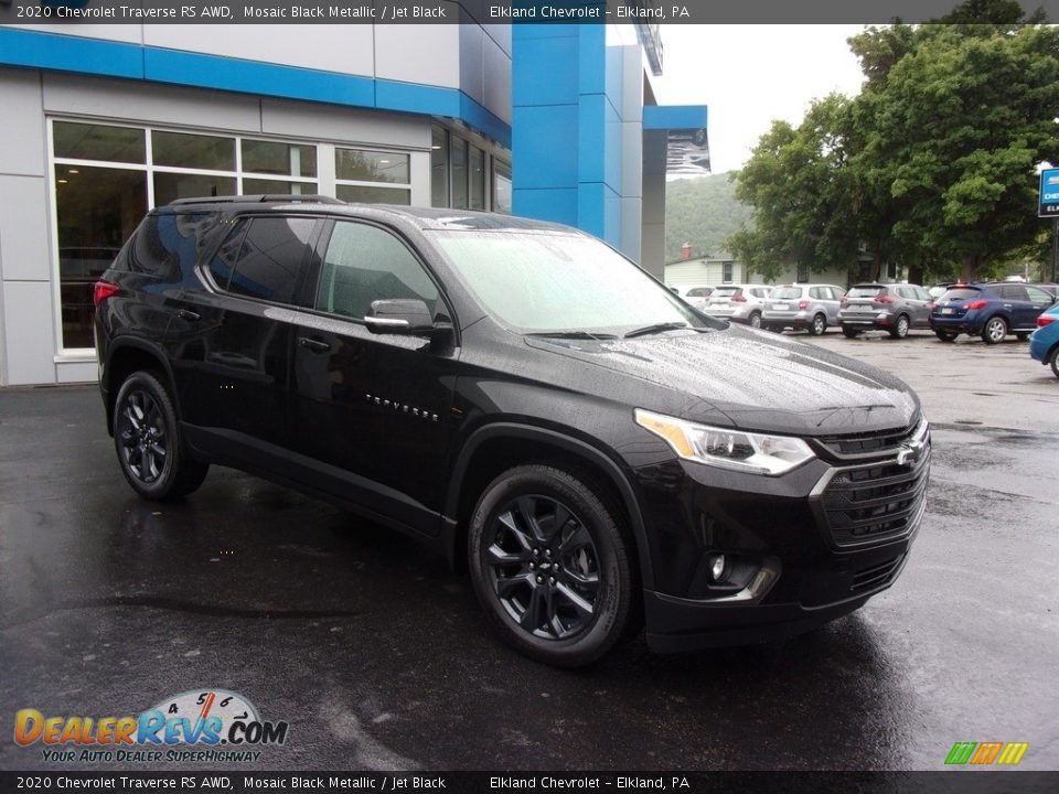 2020 Chevrolet Traverse RS AWD Mosaic Black Metallic / Jet Black Photo #3