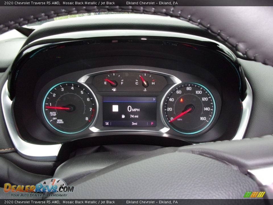 2020 Chevrolet Traverse RS AWD Mosaic Black Metallic / Jet Black Photo #17