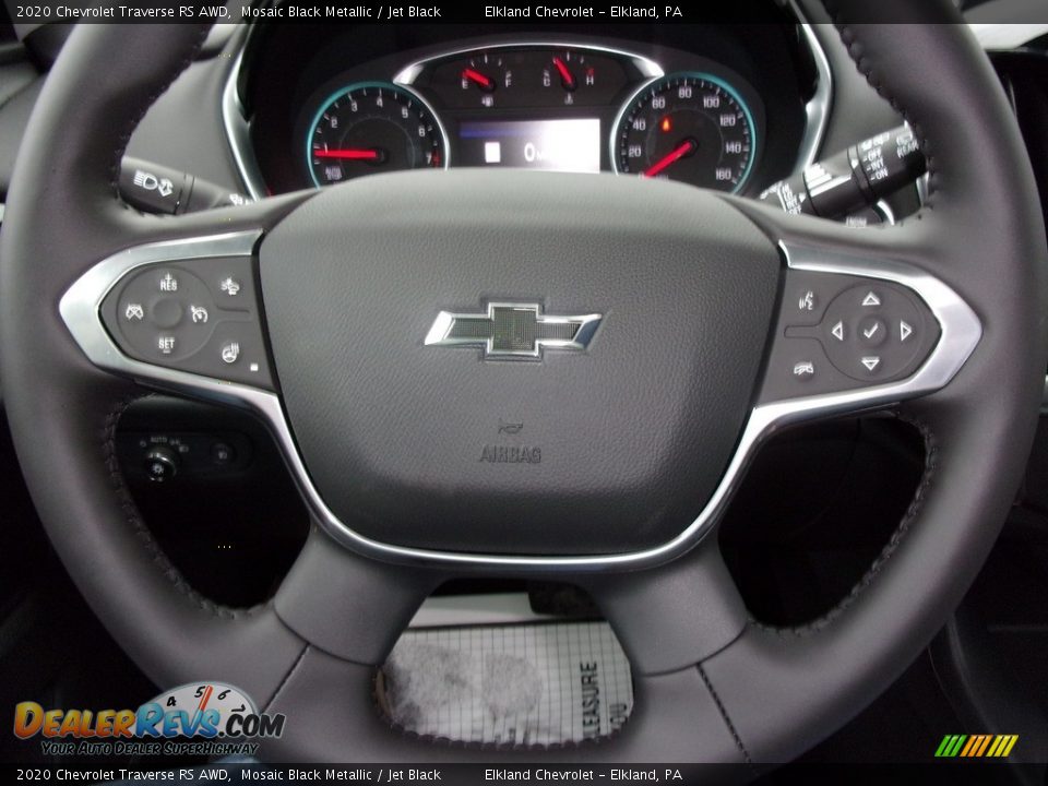 2020 Chevrolet Traverse RS AWD Mosaic Black Metallic / Jet Black Photo #18