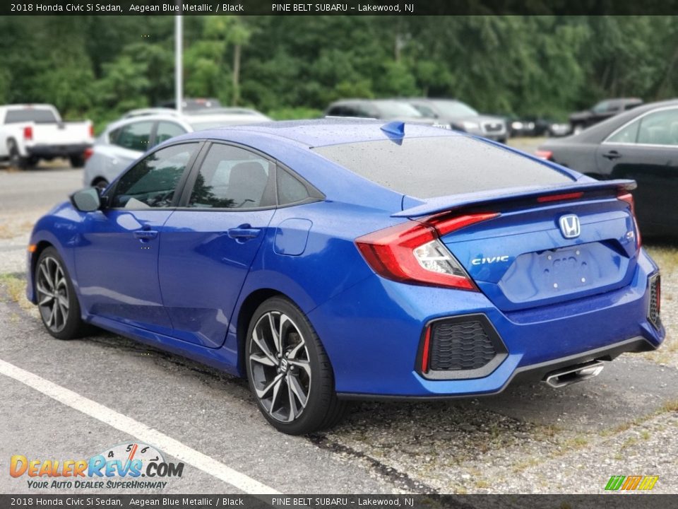 2018 Honda Civic Si Sedan Aegean Blue Metallic / Black Photo #2