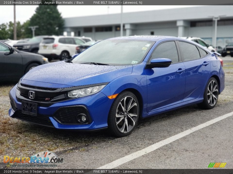 2018 Honda Civic Si Sedan Aegean Blue Metallic / Black Photo #4