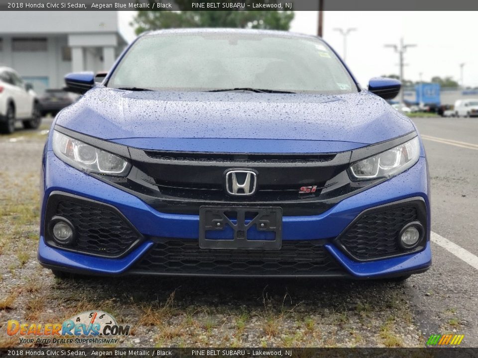 2018 Honda Civic Si Sedan Aegean Blue Metallic / Black Photo #5