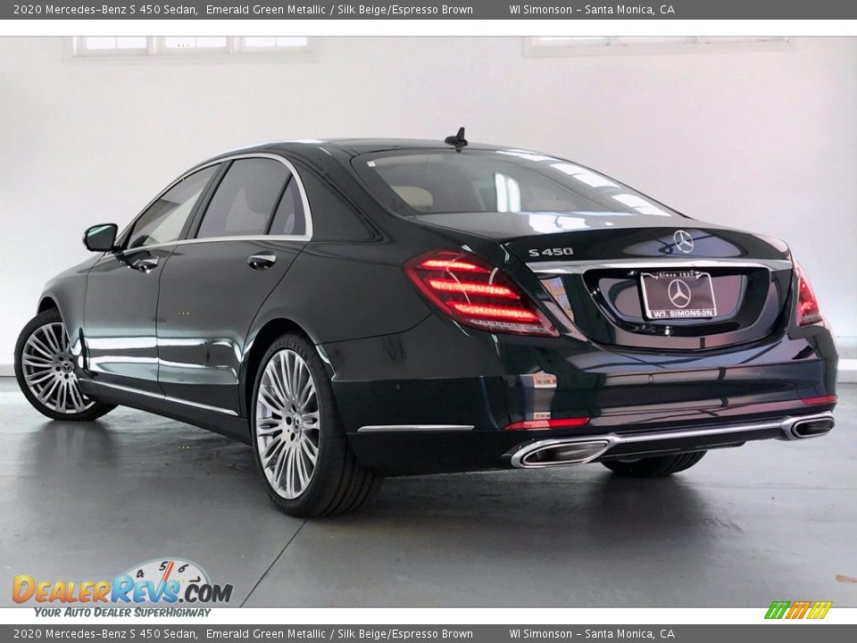2020 Mercedes-Benz S 450 Sedan Emerald Green Metallic / Silk Beige/Espresso Brown Photo #2