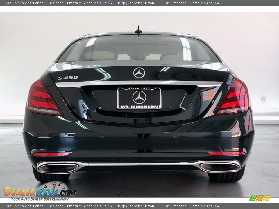 2020 Mercedes-Benz S 450 Sedan Emerald Green Metallic / Silk Beige/Espresso Brown Photo #3