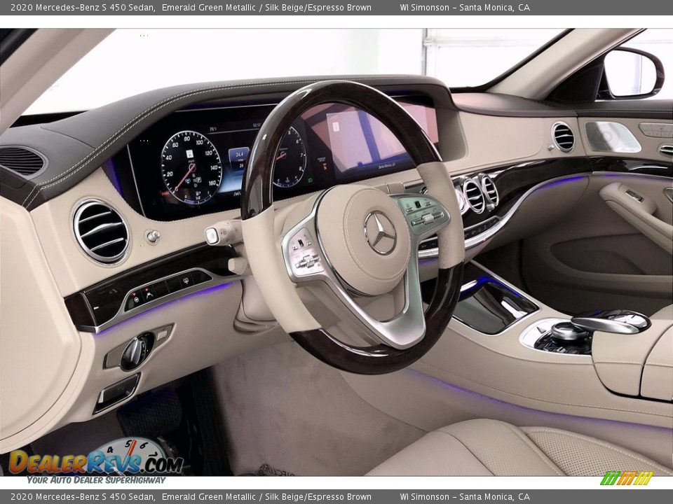 2020 Mercedes-Benz S 450 Sedan Emerald Green Metallic / Silk Beige/Espresso Brown Photo #4