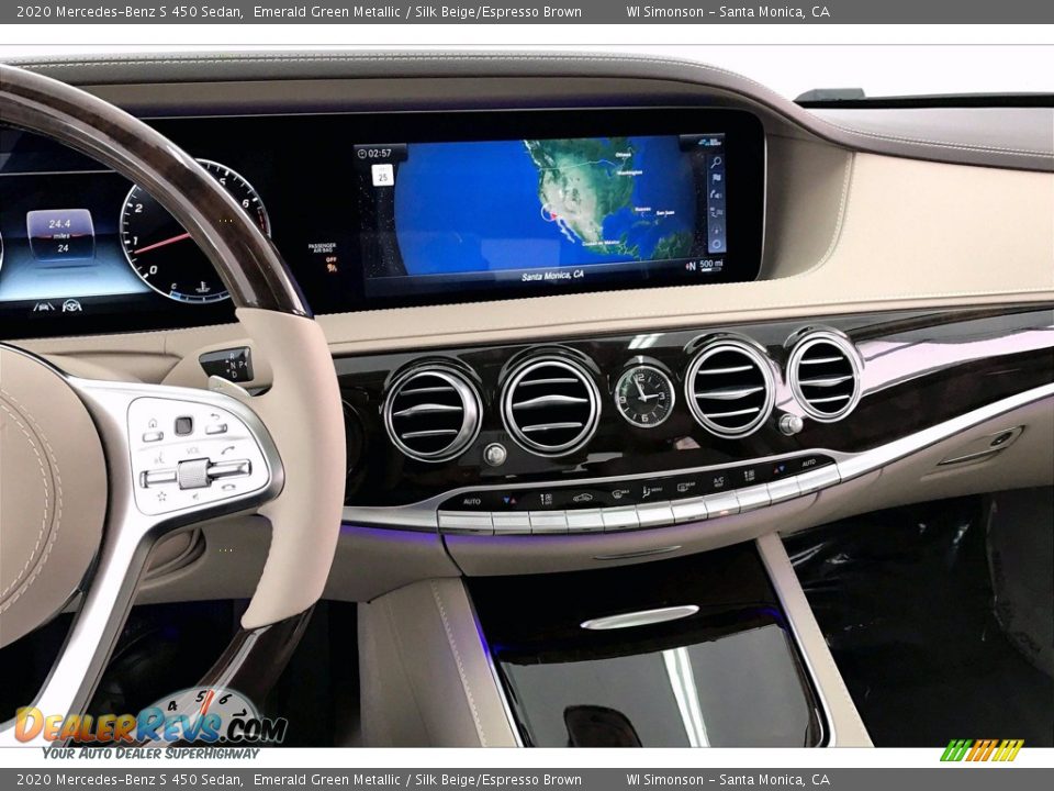 2020 Mercedes-Benz S 450 Sedan Emerald Green Metallic / Silk Beige/Espresso Brown Photo #6