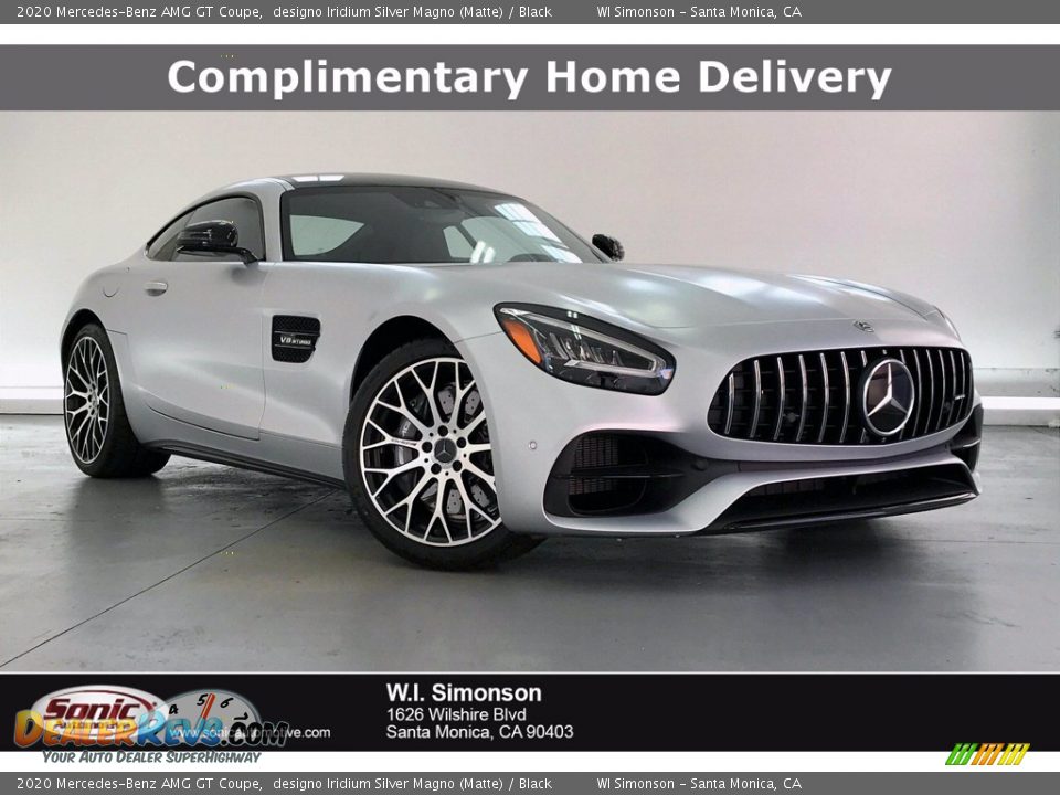 2020 Mercedes-Benz AMG GT Coupe designo Iridium Silver Magno (Matte) / Black Photo #1