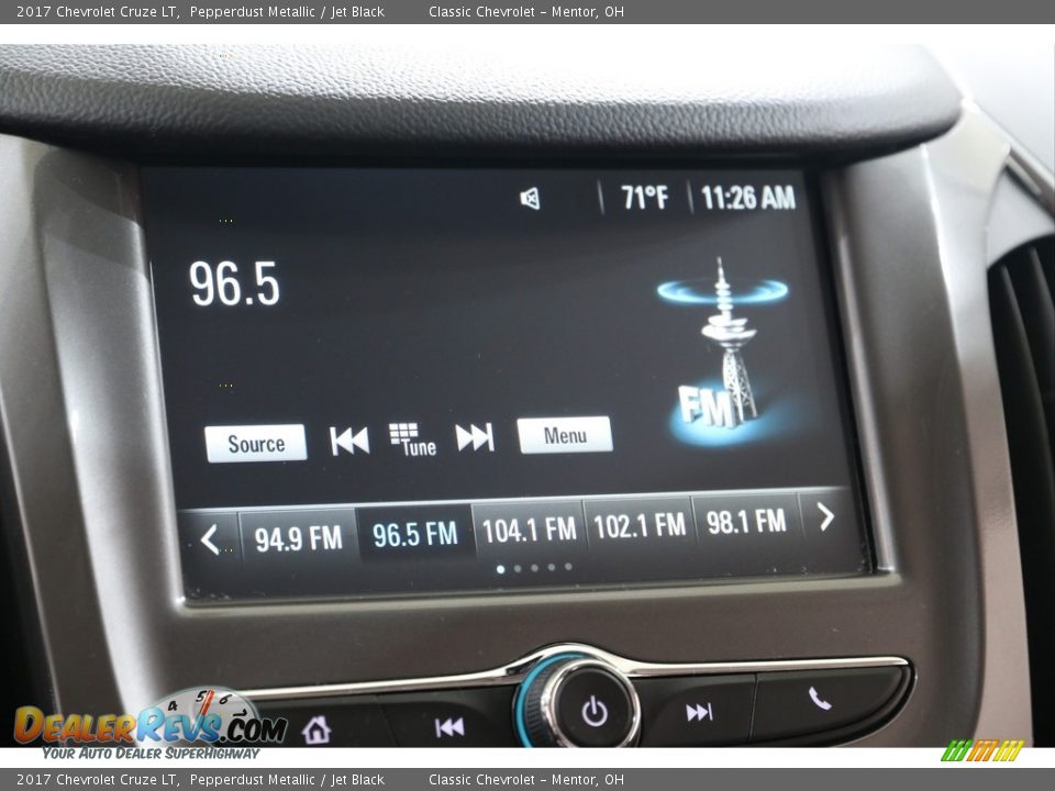 2017 Chevrolet Cruze LT Pepperdust Metallic / Jet Black Photo #10