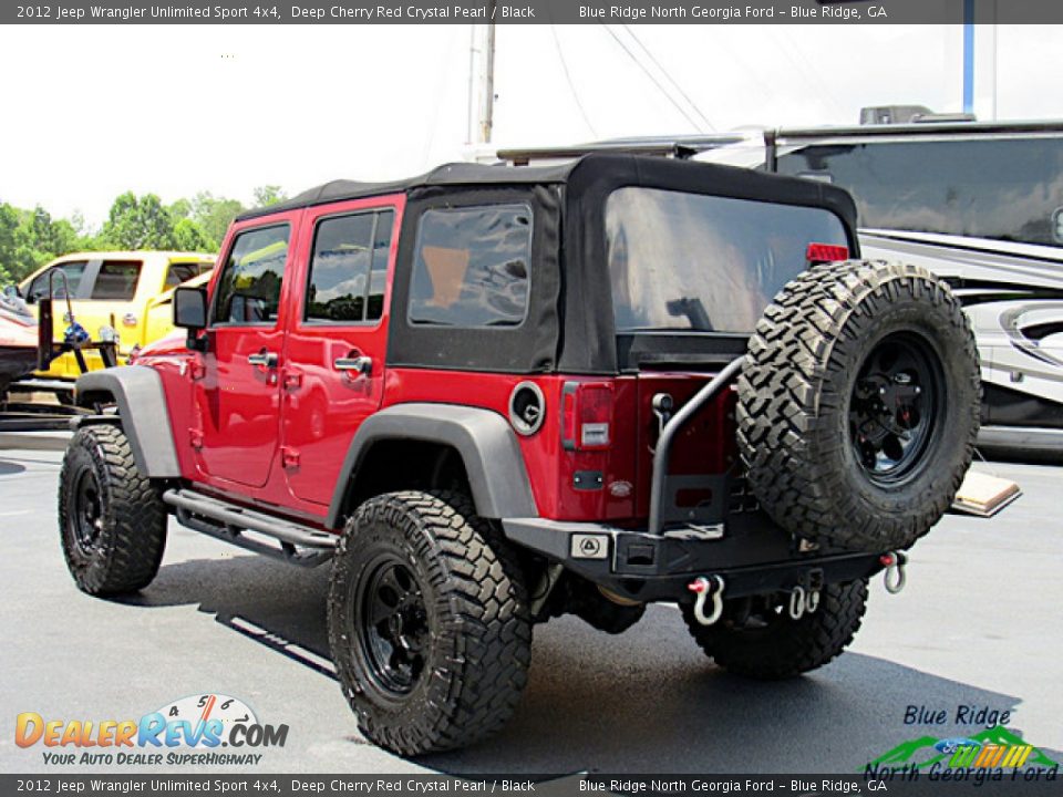 2012 Jeep Wrangler Unlimited Sport 4x4 Deep Cherry Red Crystal Pearl / Black Photo #3