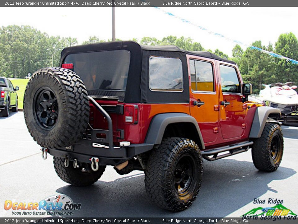 2012 Jeep Wrangler Unlimited Sport 4x4 Deep Cherry Red Crystal Pearl / Black Photo #5