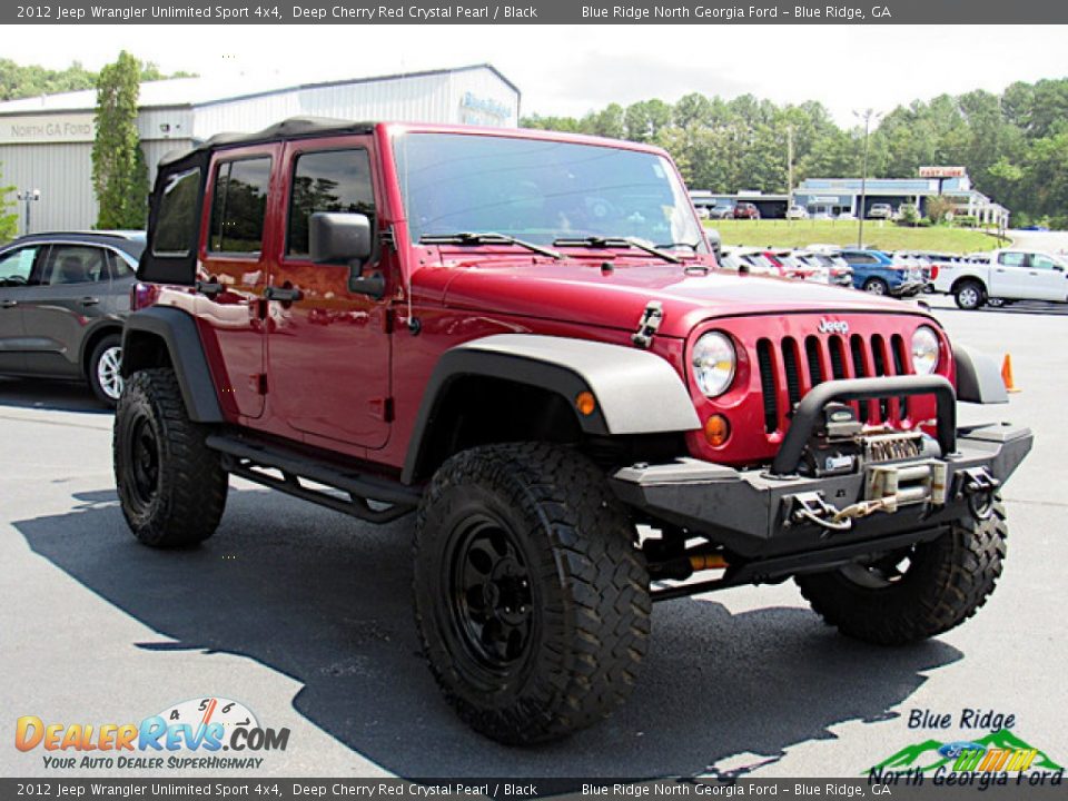 2012 Jeep Wrangler Unlimited Sport 4x4 Deep Cherry Red Crystal Pearl / Black Photo #7