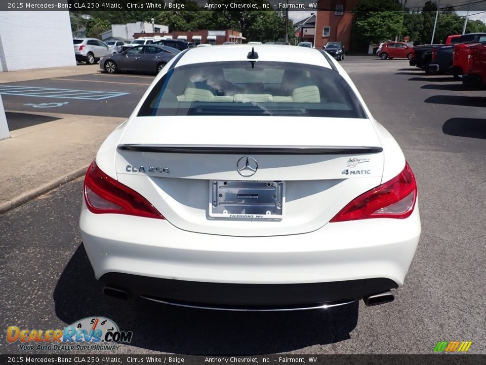 2015 Mercedes-Benz CLA 250 4Matic Cirrus White / Beige Photo #4