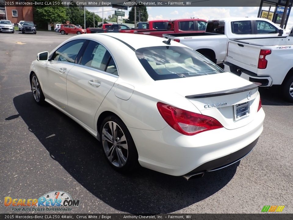 2015 Mercedes-Benz CLA 250 4Matic Cirrus White / Beige Photo #5